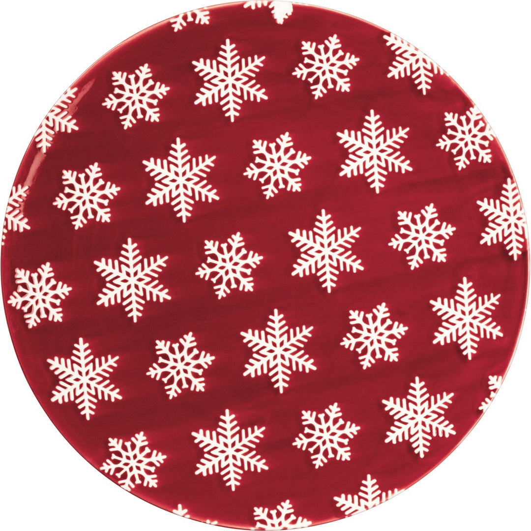 Plate Lg - Snowflake