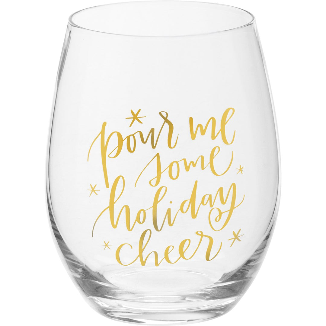 Wine Glass- Holiday Cheer