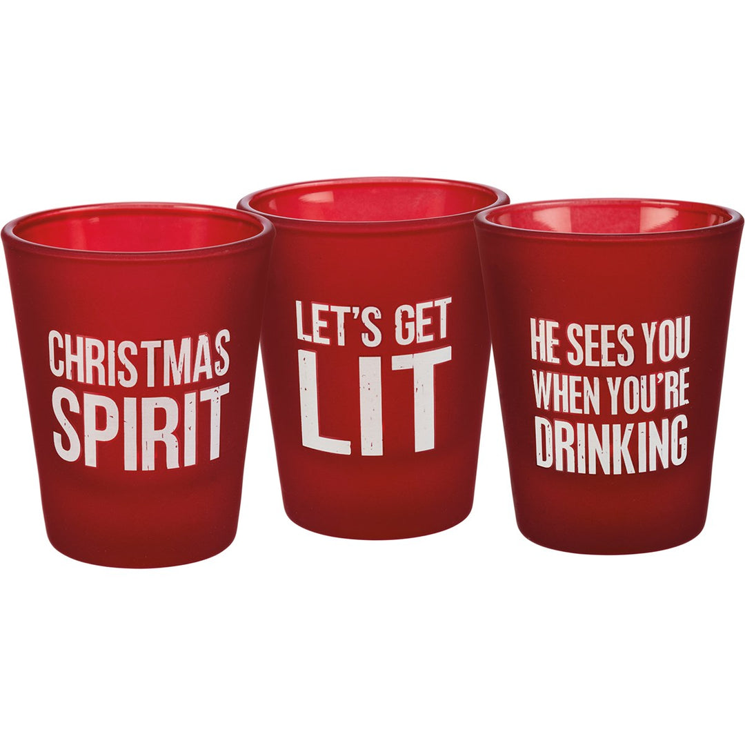 Shot Glass Set- He Sees You