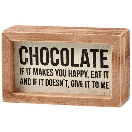 Inset Box Sign - Chocolate