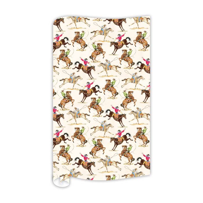 Handpainted Working Cowboys Wrapping Paper