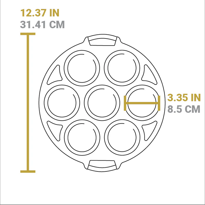 Seasoned Cast Iron Mini Cake Pan