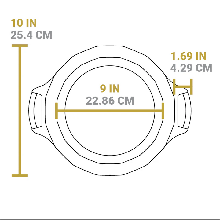 9 Inch Seasoned Cast Iron Pie Pan