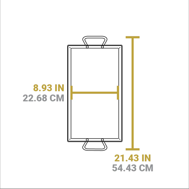 18x10 Inch Seasoned Carbon Steel Griddle