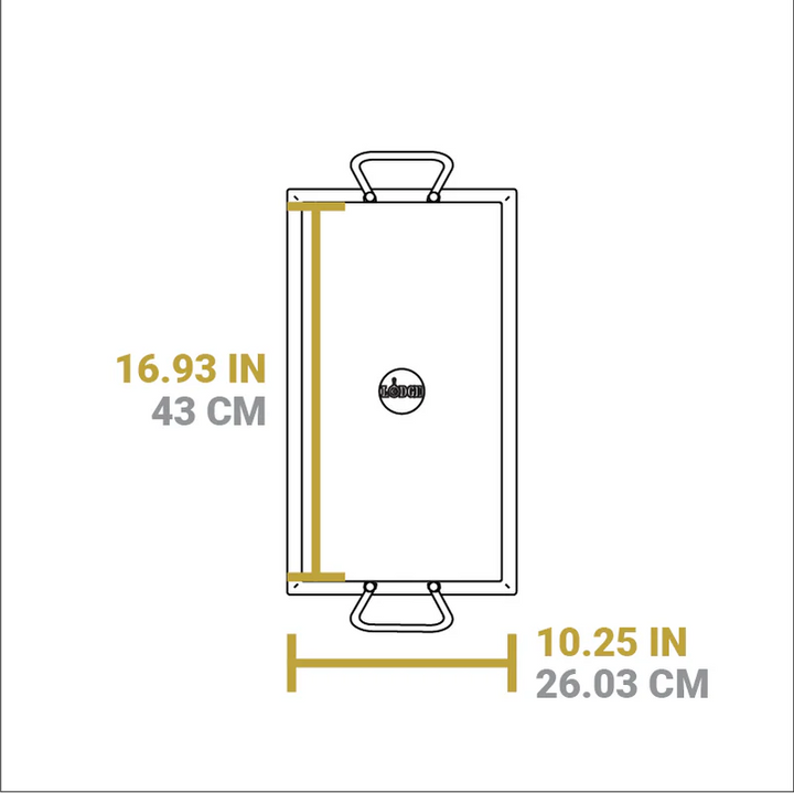 18x10 Inch Seasoned Carbon Steel Griddle