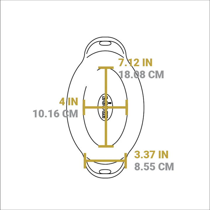 Heat-Treated 36 Ounce Cast Iron Oval Server