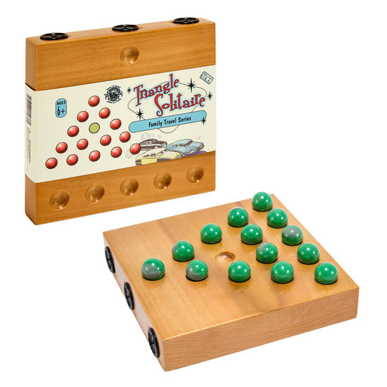 Triangle Solitaire Wooden Traveler
