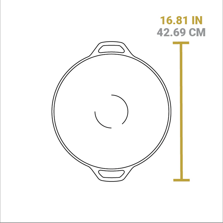14 Inch Seasoned Cast Iron Wok