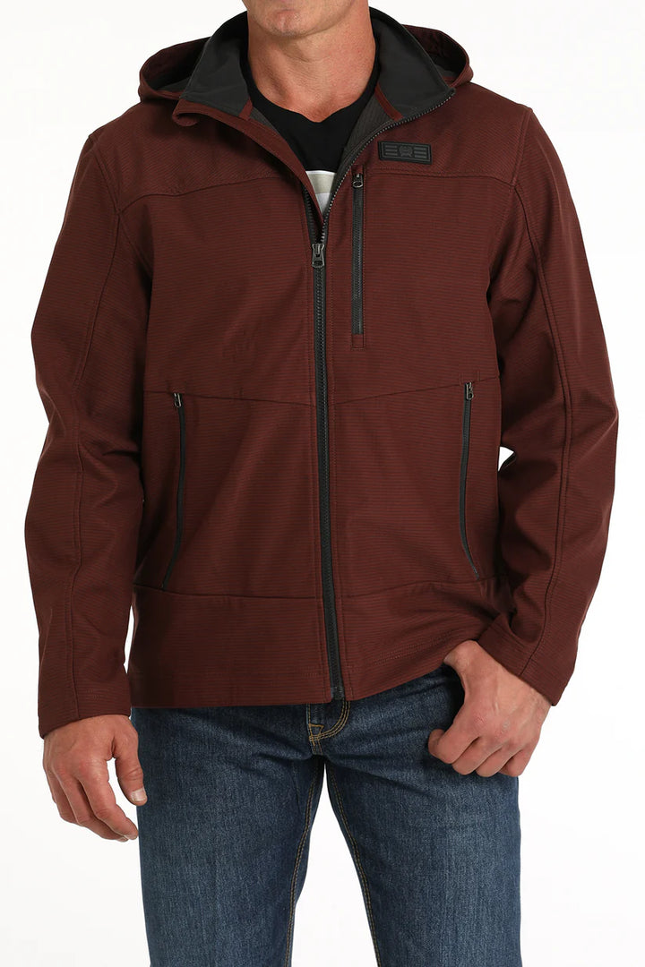 Cinch Men's Bonded Hooded Jacket - Burgundy