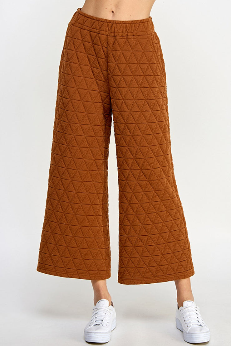 Quilted  Pants- Rust