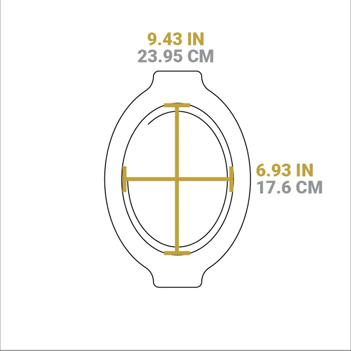 10 Inch Oval Serving Griddles and Wood Underliner