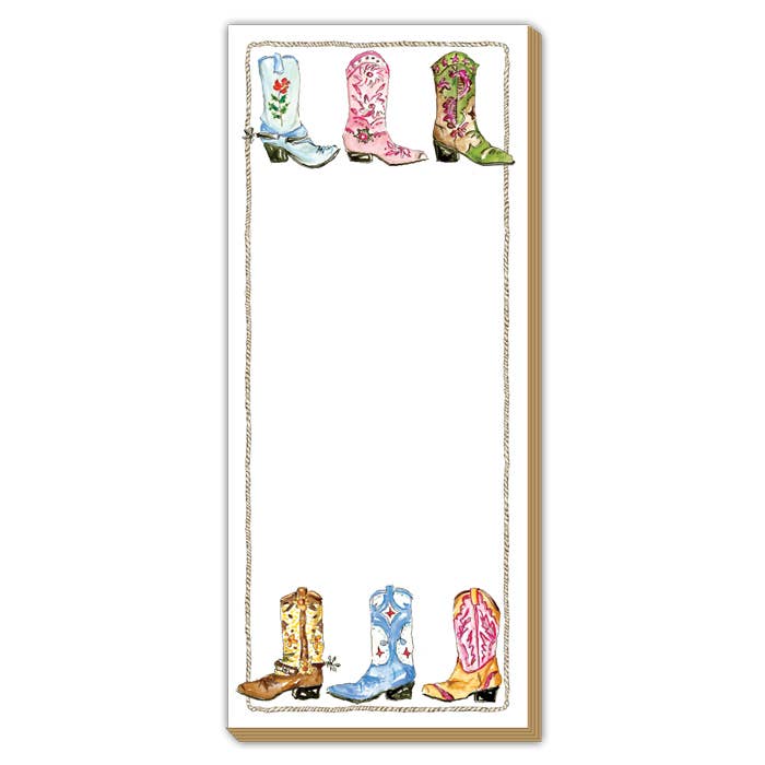 Handpainted Colorful Cowboy Boots Luxe Skinny Pad