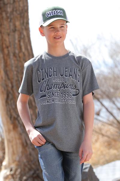 Cinch Boy's Short Sleeve T-Shirt - Grey