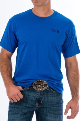 Cinch Men's Short Sleeve T-Shirt - Blue
