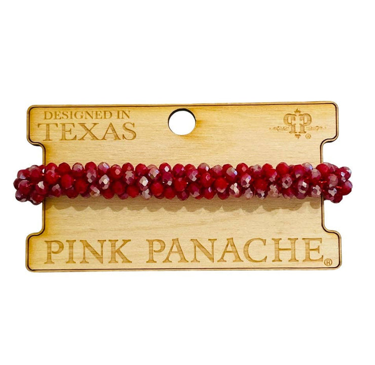 Pink Panache -  Red bead bracelet