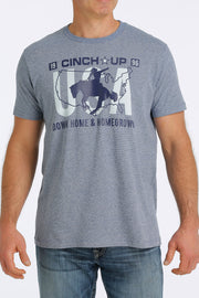 Cinch - Men's Short Sleeve T-Shirt - Heather Blue
