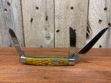 Knife - Yellow Bone Handle Jigged- 3-1/4" - Moore Maker