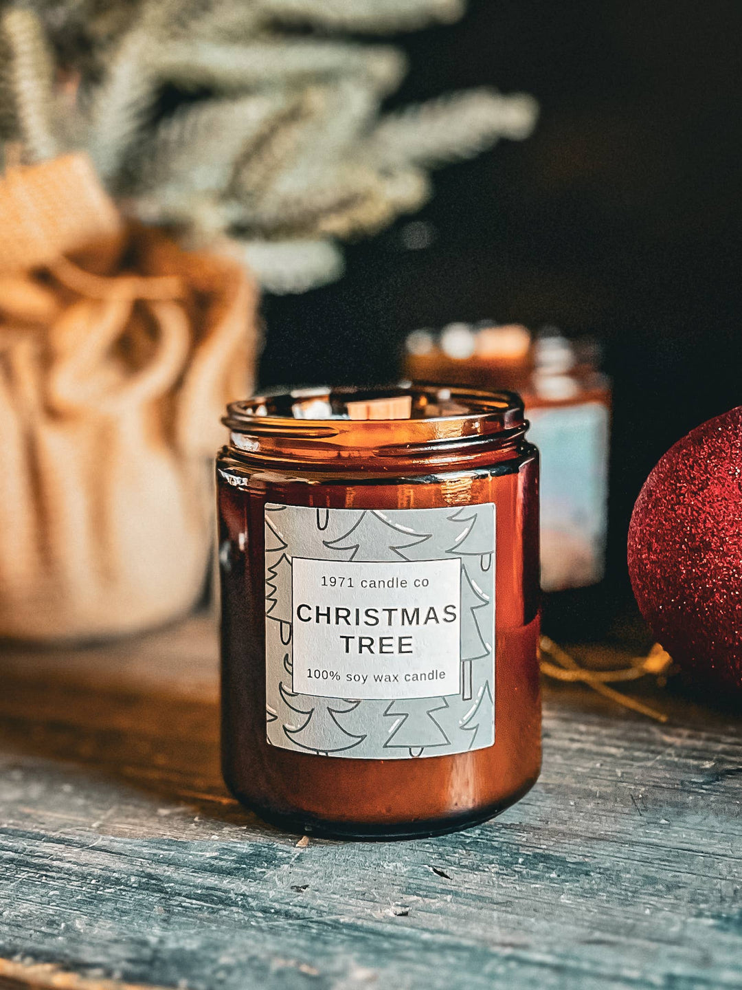Christmas Tree 8 oz Soy Candle | Evergreen &amp; Pine Holiday