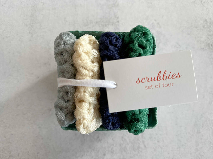 Scrubbies in a Berry Basket - Dish Scrubbies