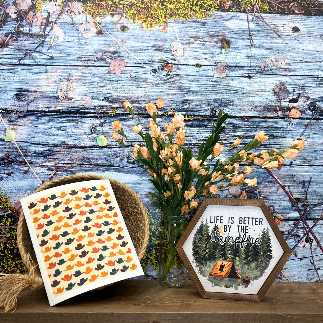 Western Cowboy Hats Swedish Dishcloths - Kitchen Towels