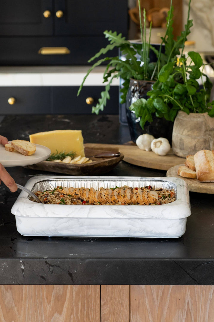 Cake Pan (13 x 9 x 2) Set - Pan Frame w/ Spoon - Marble