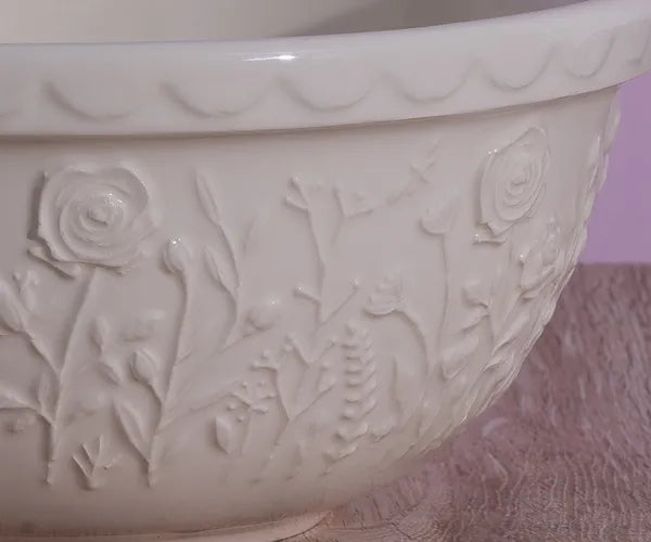 In the Meadow Rose - Cream Mixing Bowl 11.75" (S12)