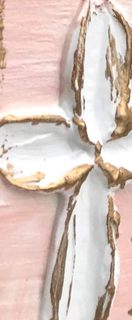 3x10 Traditional Cross handmade textured wood block