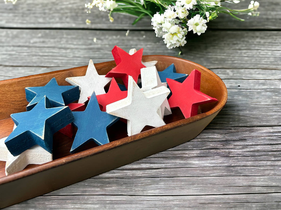 Primitive/Rustic Fourth of July MINI Bowl Filler Wood Stars