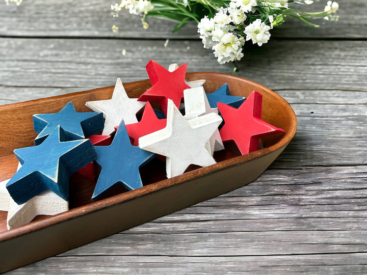 Primitive/Rustic Fourth of July MINI Bowl Filler Wood Stars