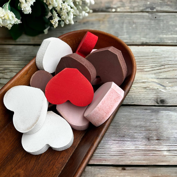 Primitive/Rustic MINI Wood Valentine’s Day Hearts - set of 3