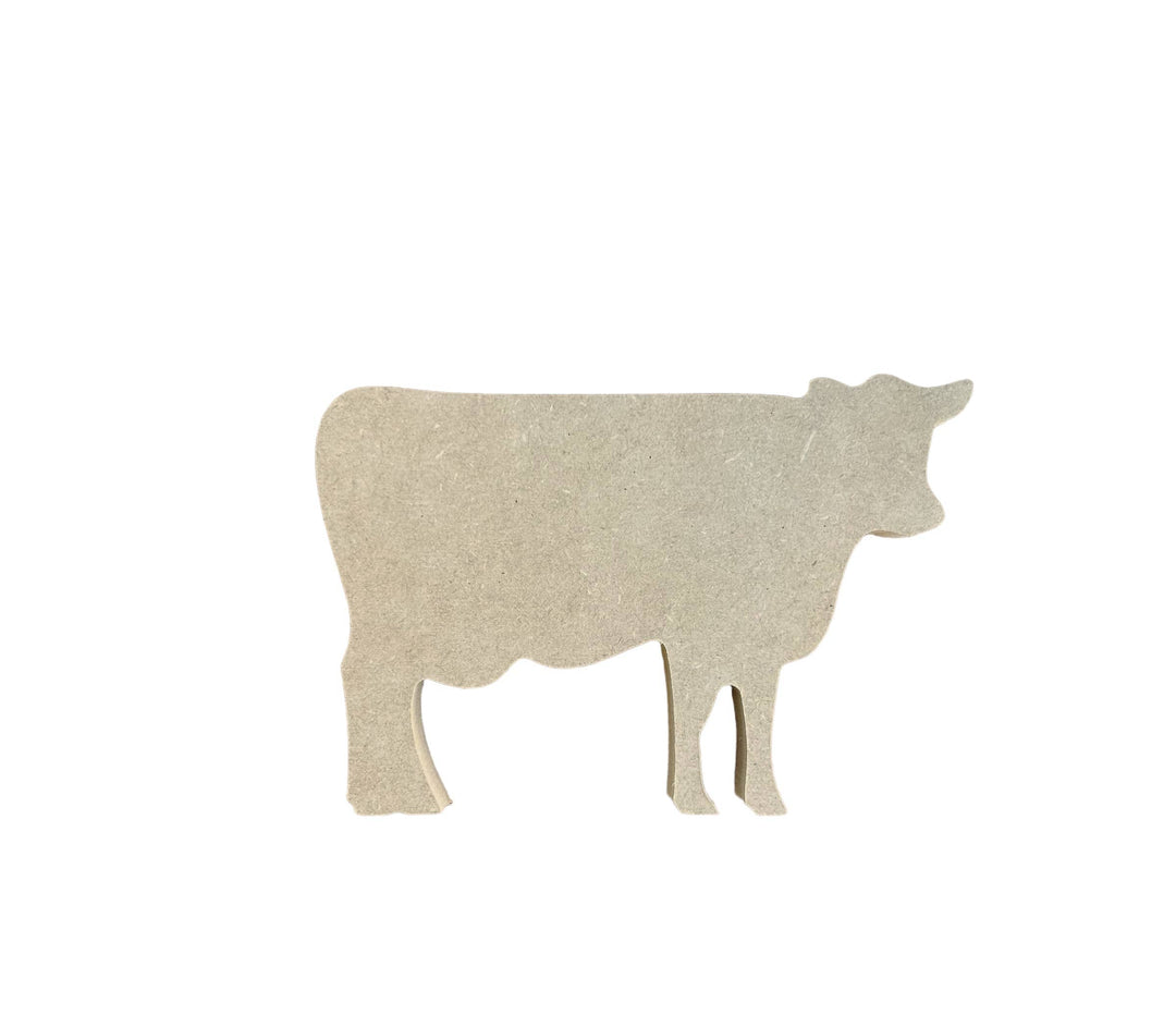 Primitive/Rustic Wood Cow - Shelf Sitter