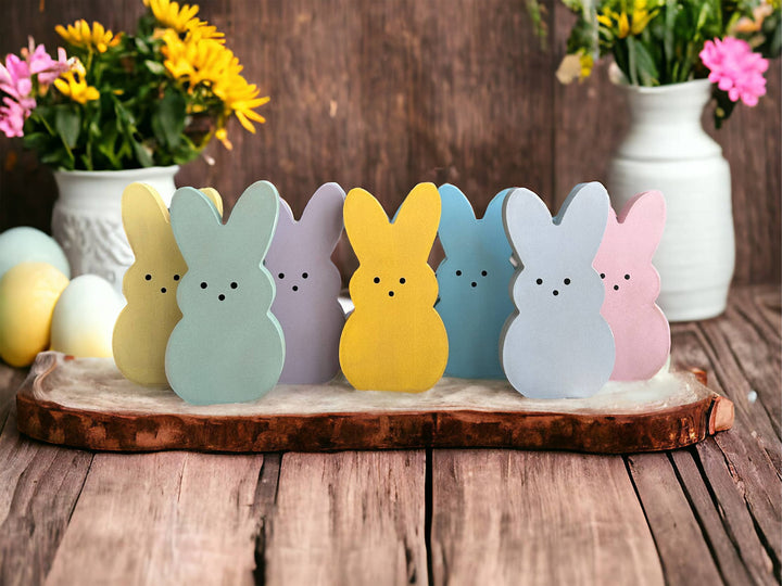 Primitive Rustic Wood Spring/Easter Peeps - LARGE 6"