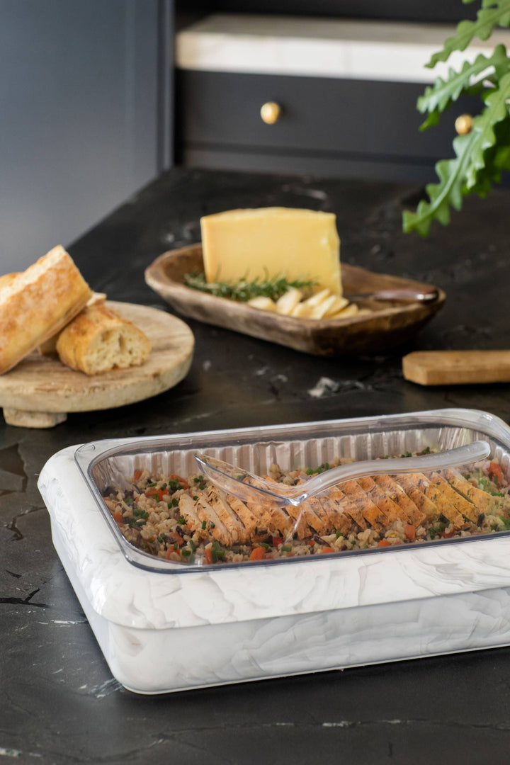 Cake Pan (13 x 9 x 2) Set - Pan Frame w/ Spoon - Marble