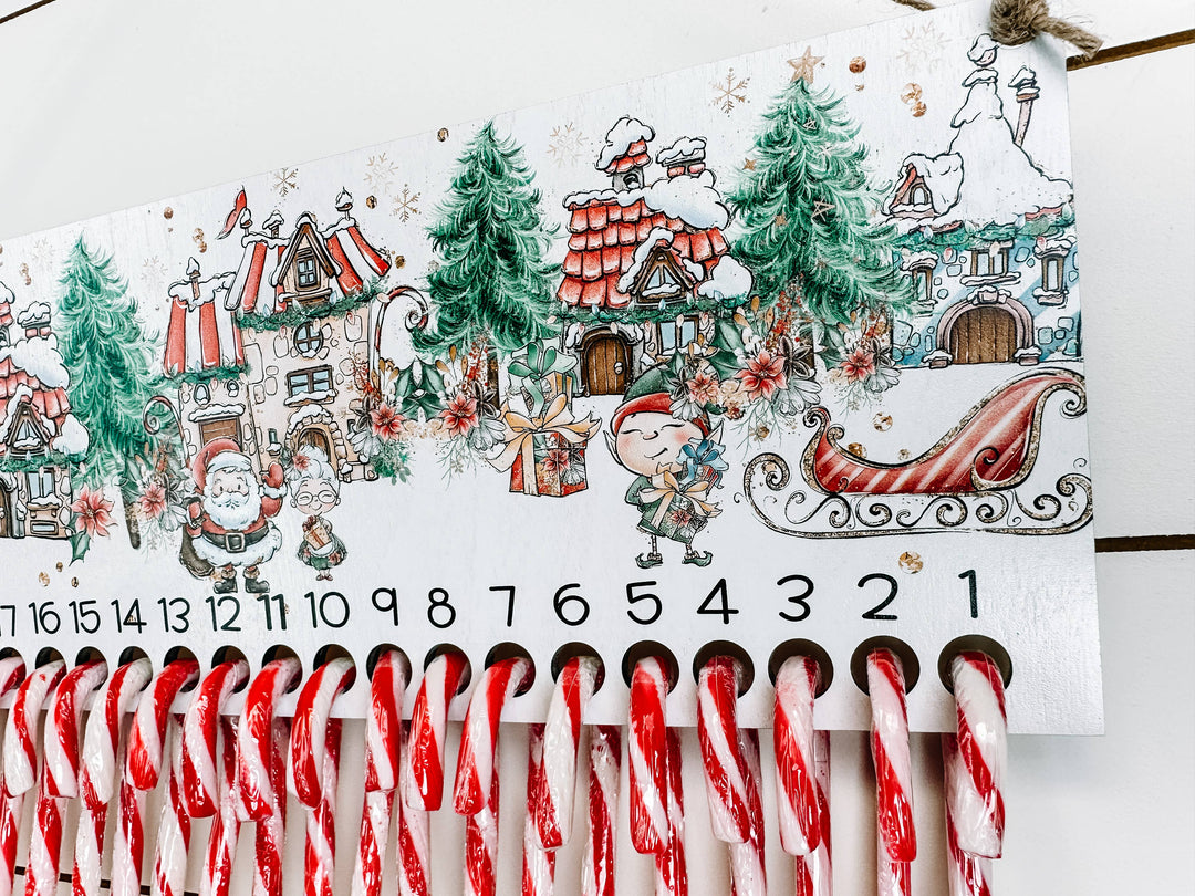 Candy Cane Advent Countdown Calendar