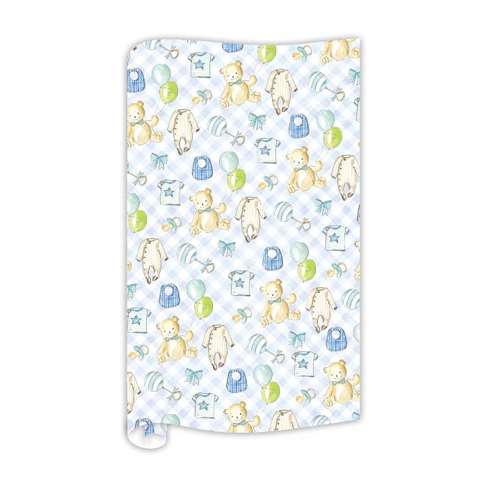 Baby Icon Blue Wrapping Paper