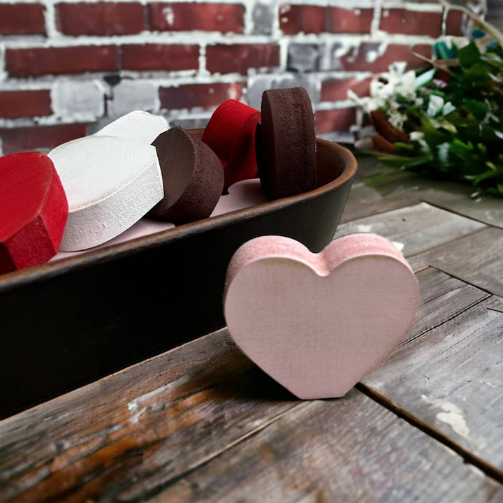 Primitive/Rustic MINI Wood Valentine’s Day Hearts - set of 3