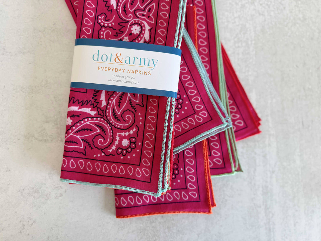 Handkerchief Cloth Napkins Set/4