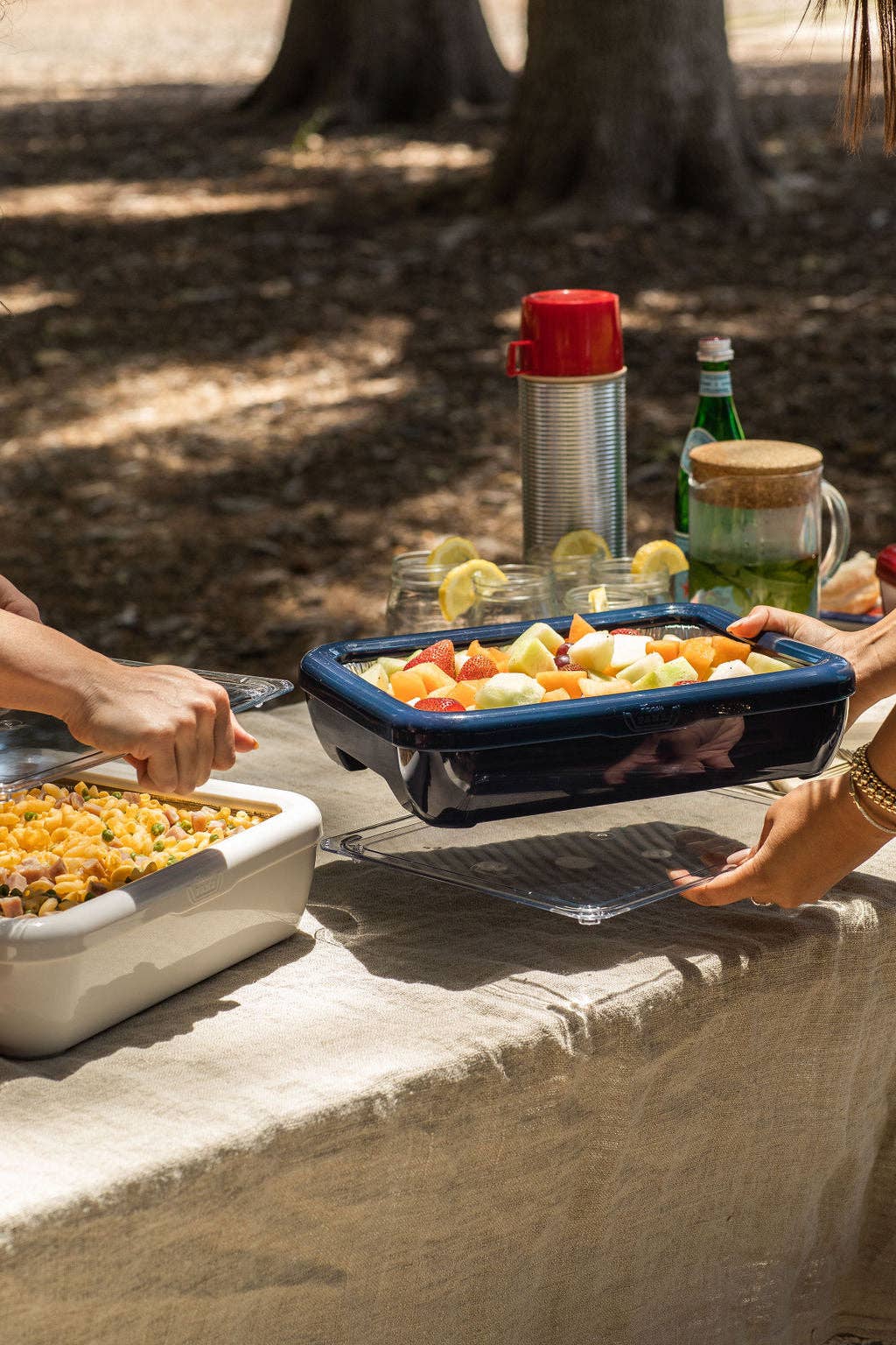 Classic Set - Pan Frame w/ Lid &amp; Serving Spoon - Navy Blue