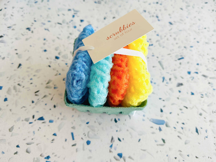 Scrubbies in a Berry Basket - Dish Scrubbies