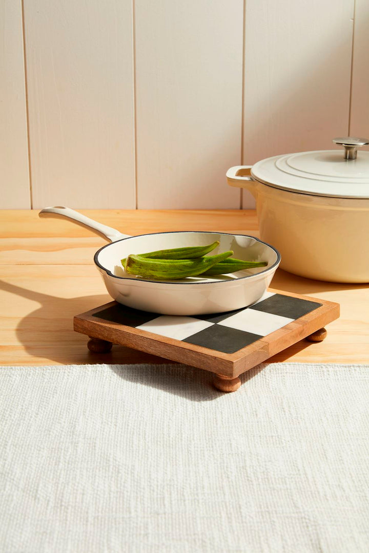 Black & White Check Trivet