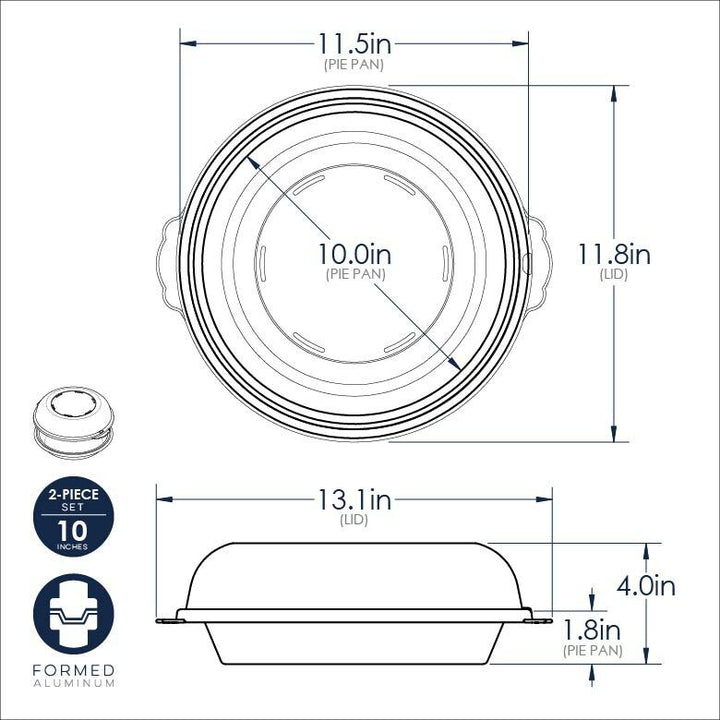 Naturals® High Dome Covered Pie Pan 10 inches