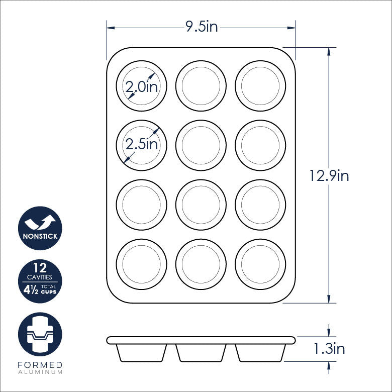 Brilliant Bakeware Nonstick Muffin Pan