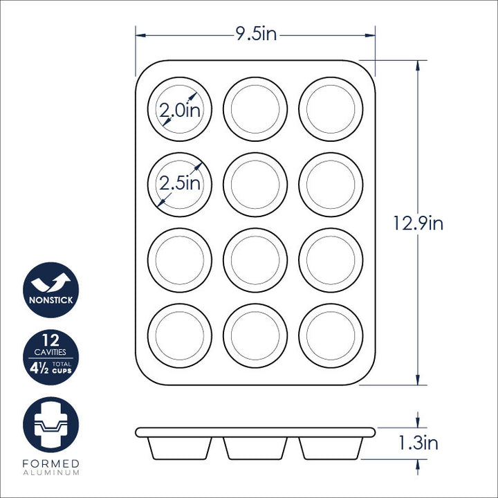 Brilliant Bakeware Nonstick Muffin Pan