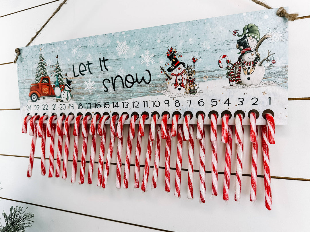 Candy Cane Advent Countdown Calendar