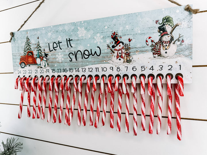 Candy Cane Advent Countdown Calendar