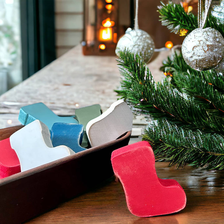 Primitive/Rustic Wood MINI Christmas Stocking Bowl Fillers