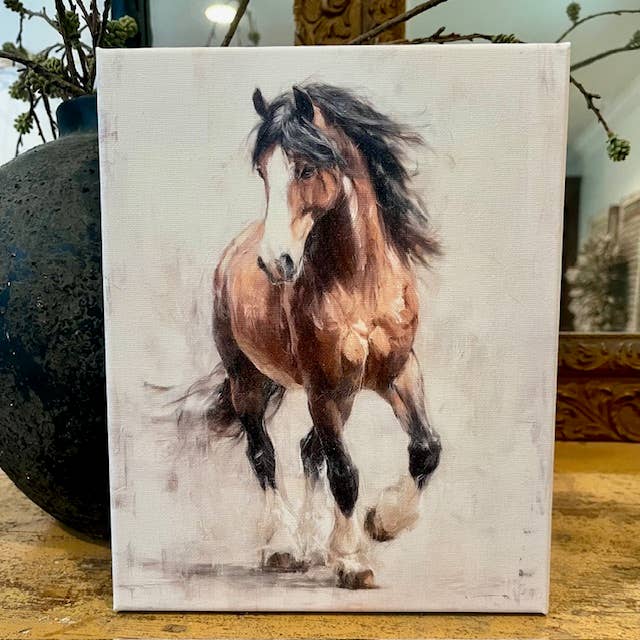 Equestrian horse canvas art print