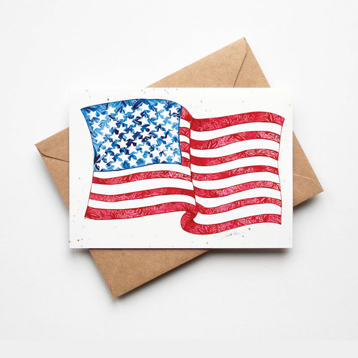 American Flag Plantable Greeting Card