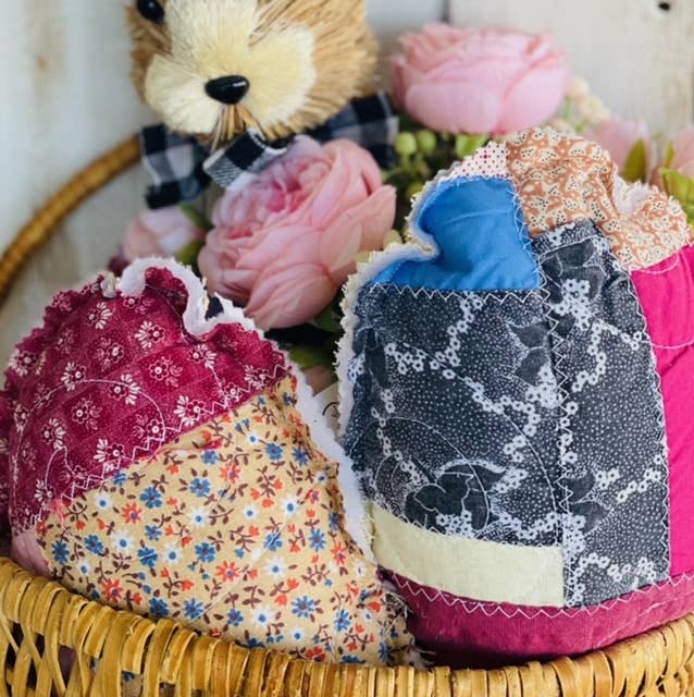 Vintage Fabric Easter Eggs