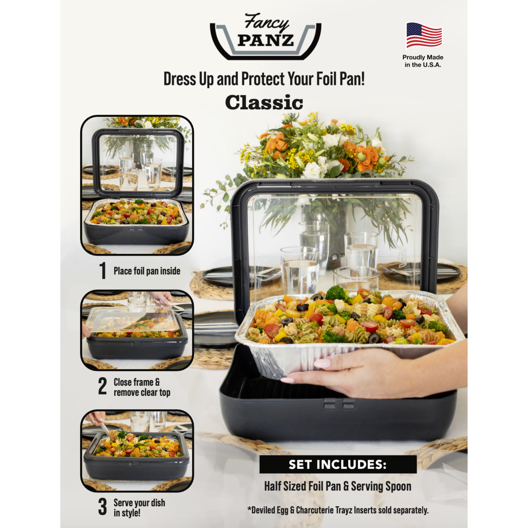 Classic Set - Pan Frame w/ Lid &amp; Serving Spoon - White